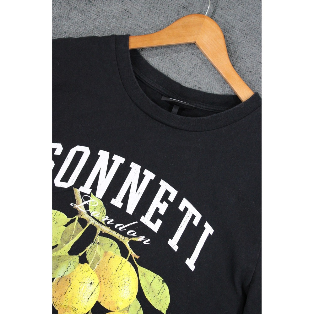 Sonneti London Mens Graphic T-Shirt Black Lemon Print SNTTM13357007 2XL